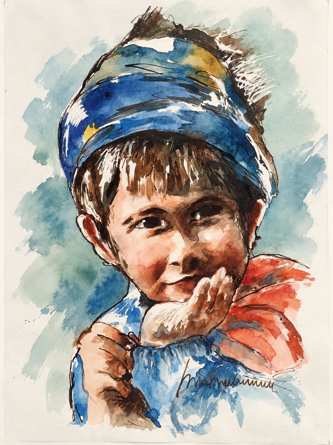 Aquarel van Kris Herteleer
