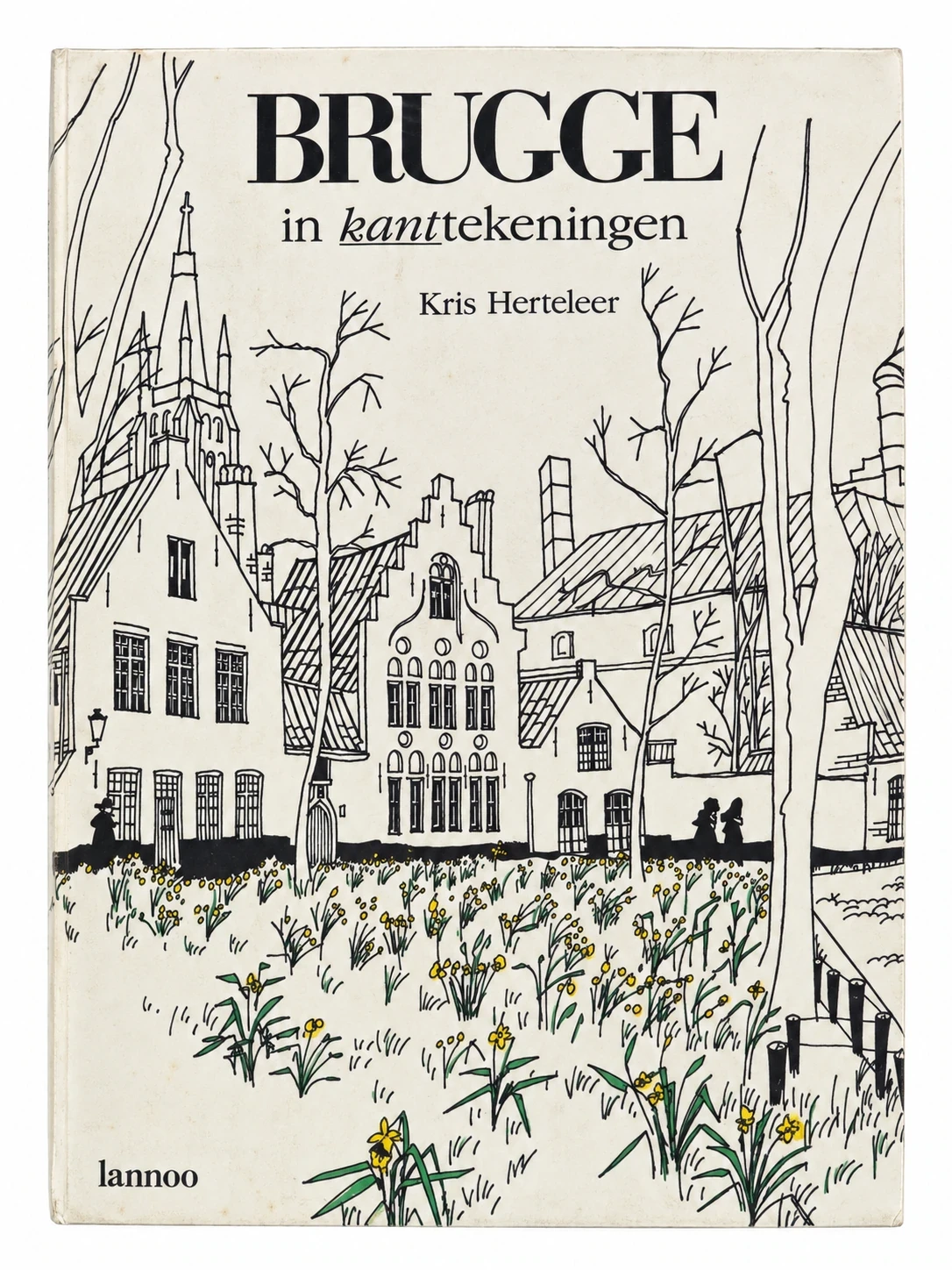 Brugge in kanttekeningen, pen drawing by Kris Herteleer
