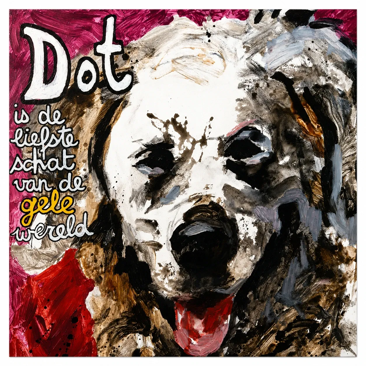 Dot, dog portrait by Kris Herteleer