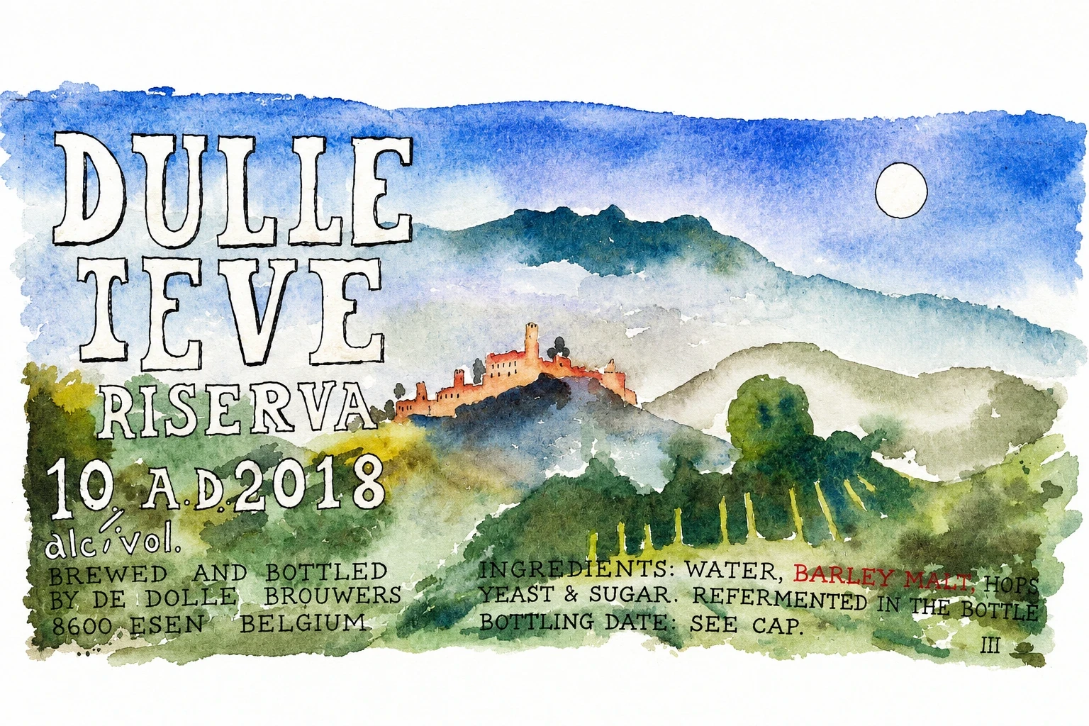 Dulle Teve Riserva, illustration by Kris Herteleer