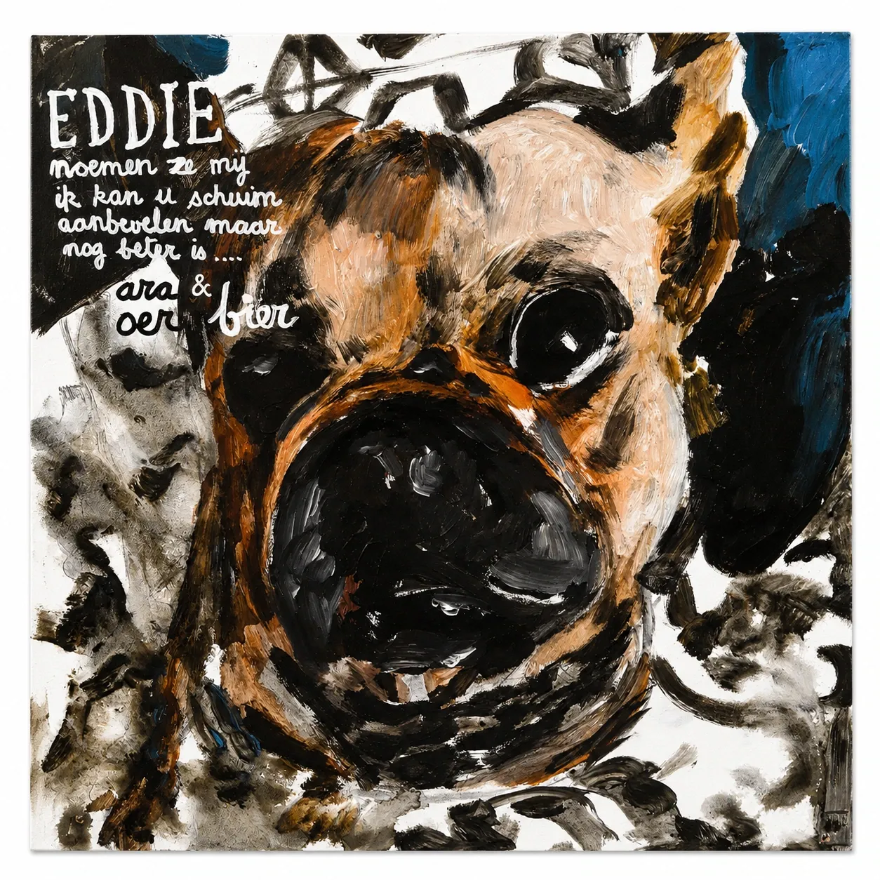 Eddie, dog portrait by Kris Herteleer