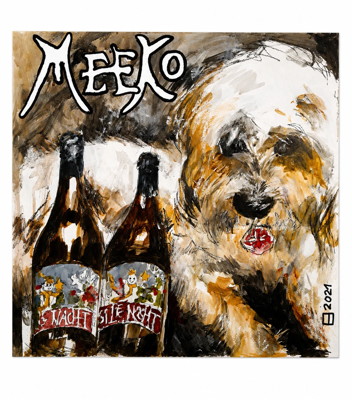 Meeko, dog portrait by Kris Herteleer