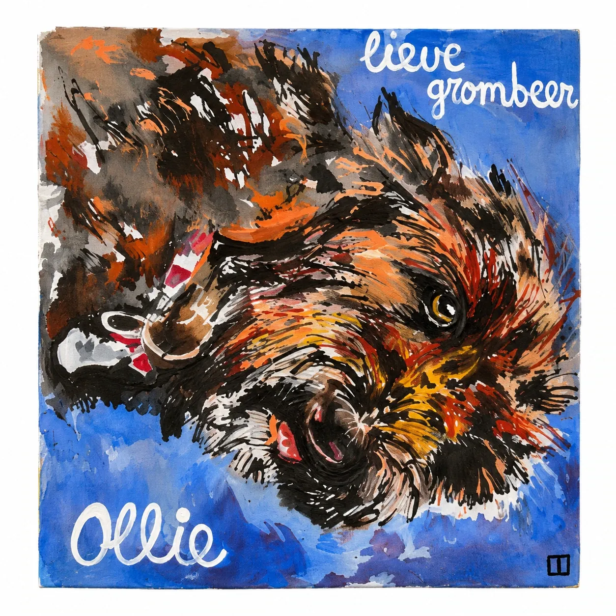 Ollie, dog portrait by Kris Herteleer