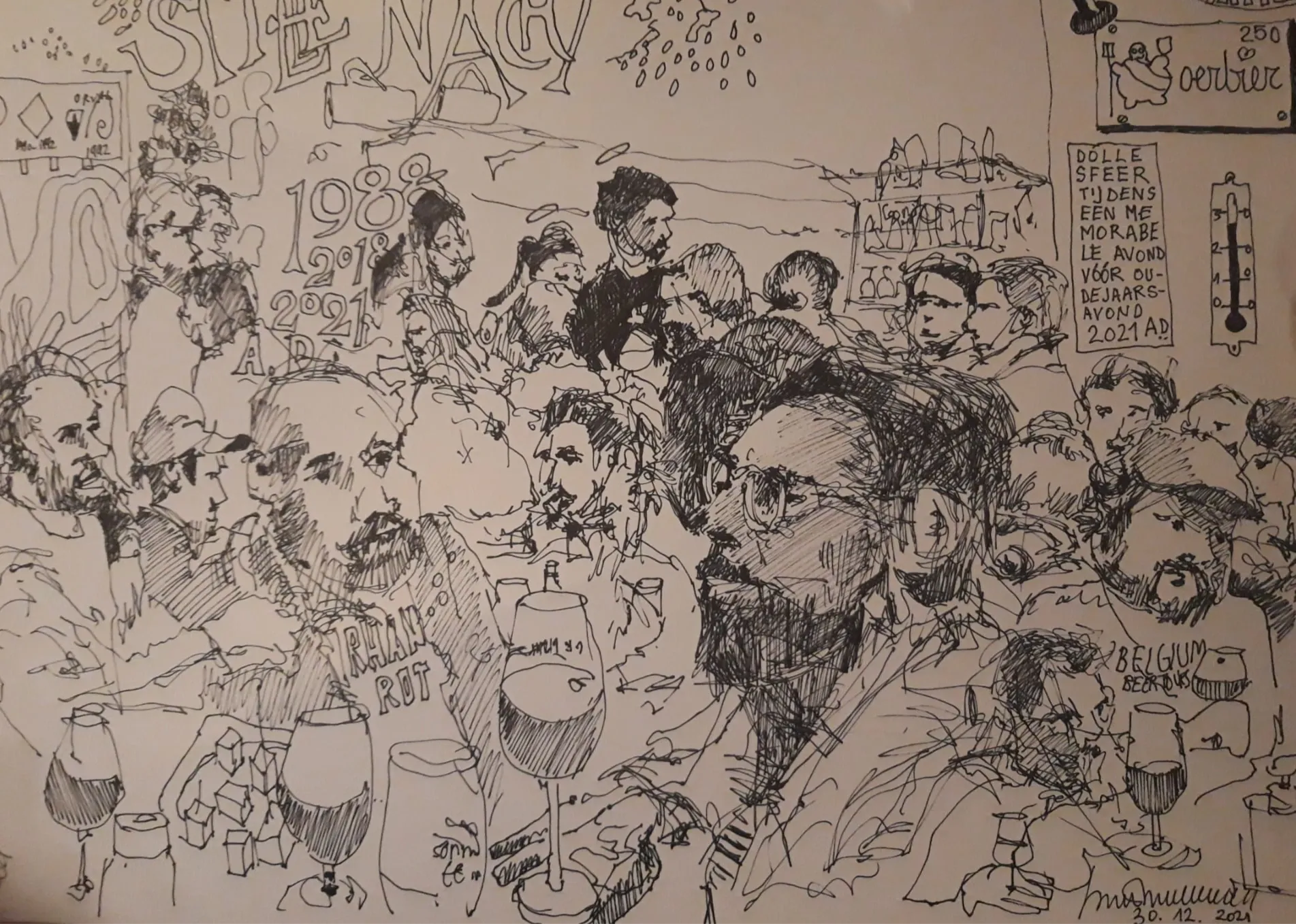 Paletje, drawing by Kris Herteleer