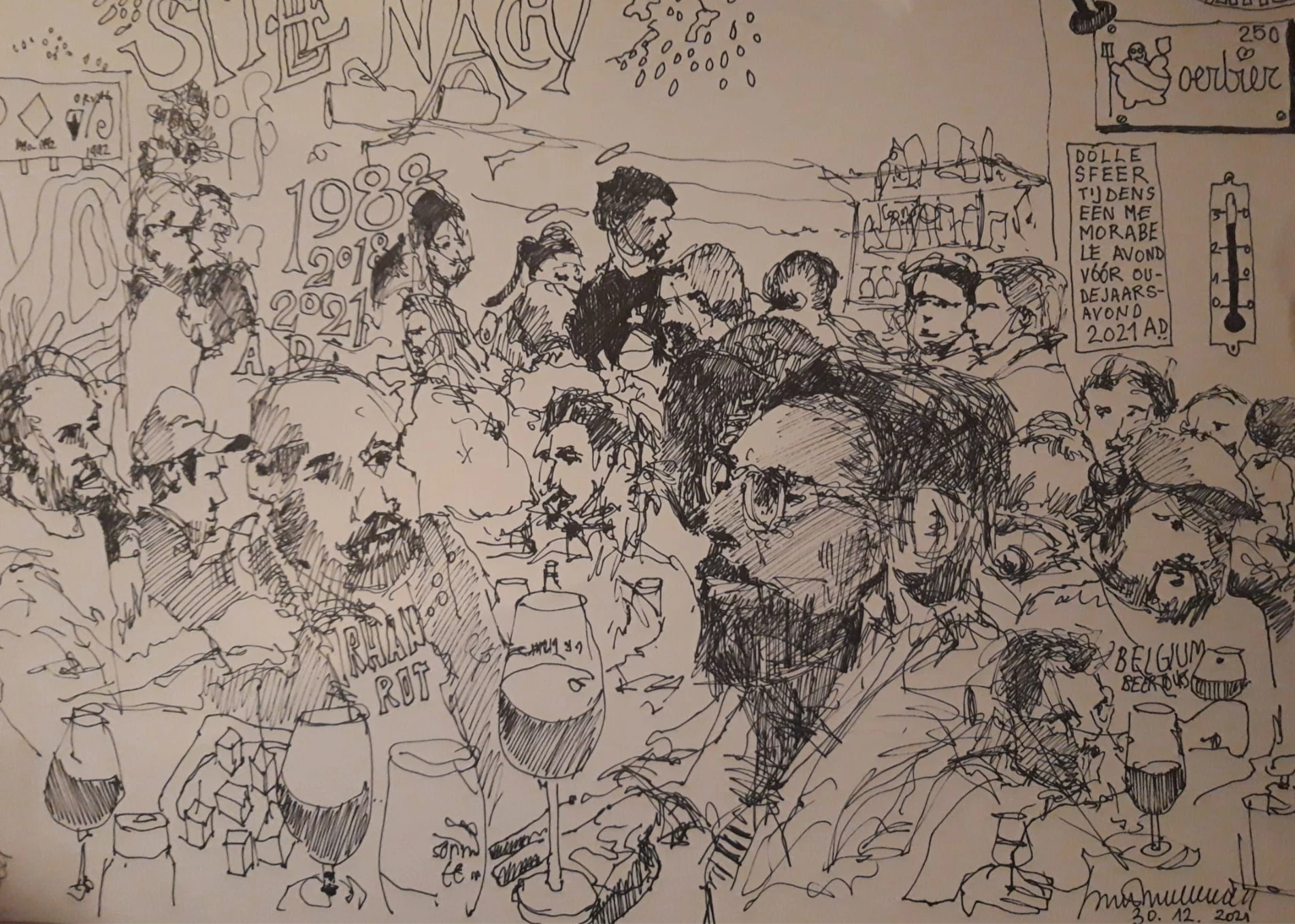 Paletje, drawing by Kris Herteleer