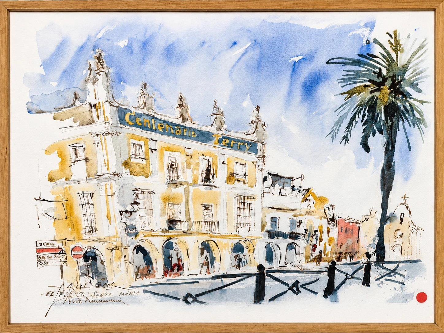 Puerto de Santa María, watercolour by Kris Herteleer