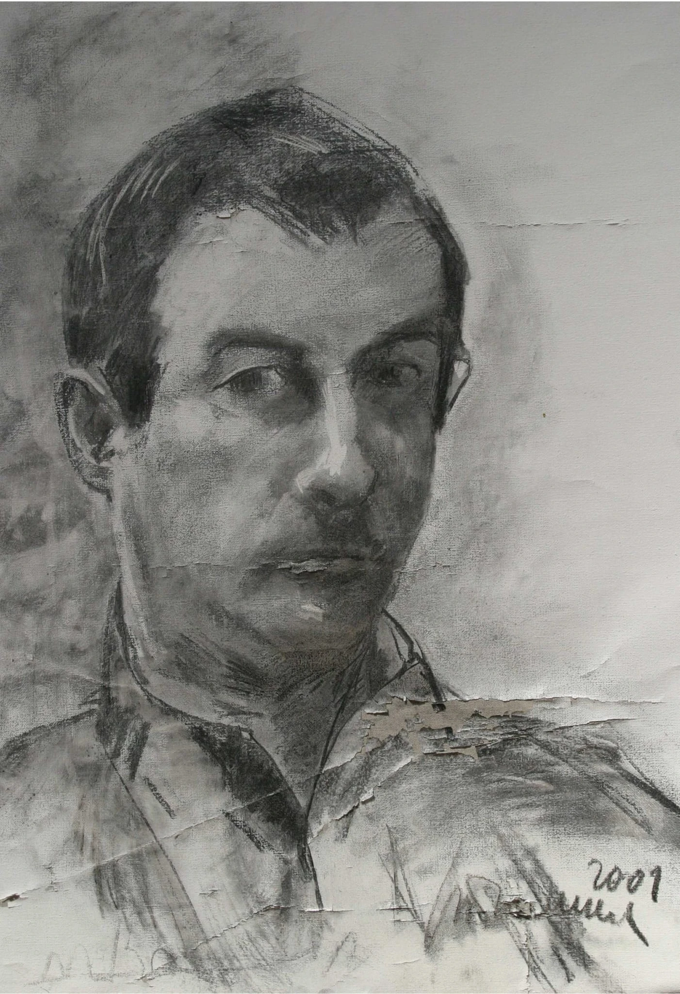 Self-Portrait, drawing by Kris Herteleer