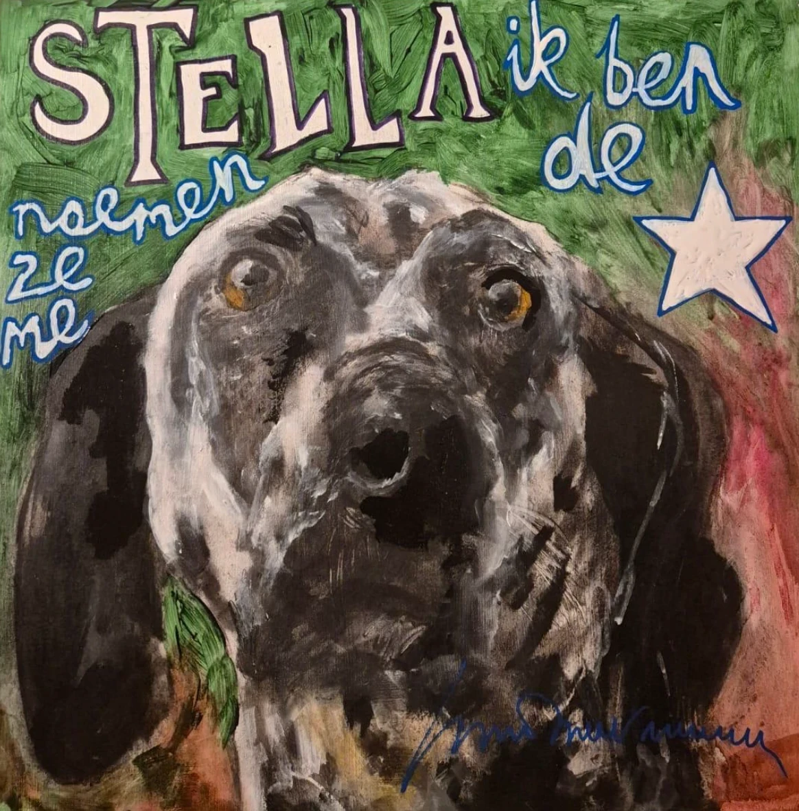 Stella, dog portrait by Kris Herteleer