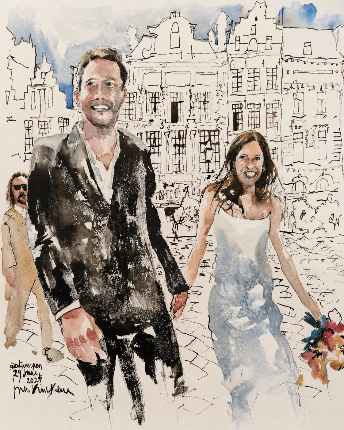 Wedding of Birgit Herteleer, portrait by Kris Herteleer